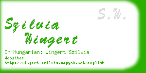 szilvia wingert business card